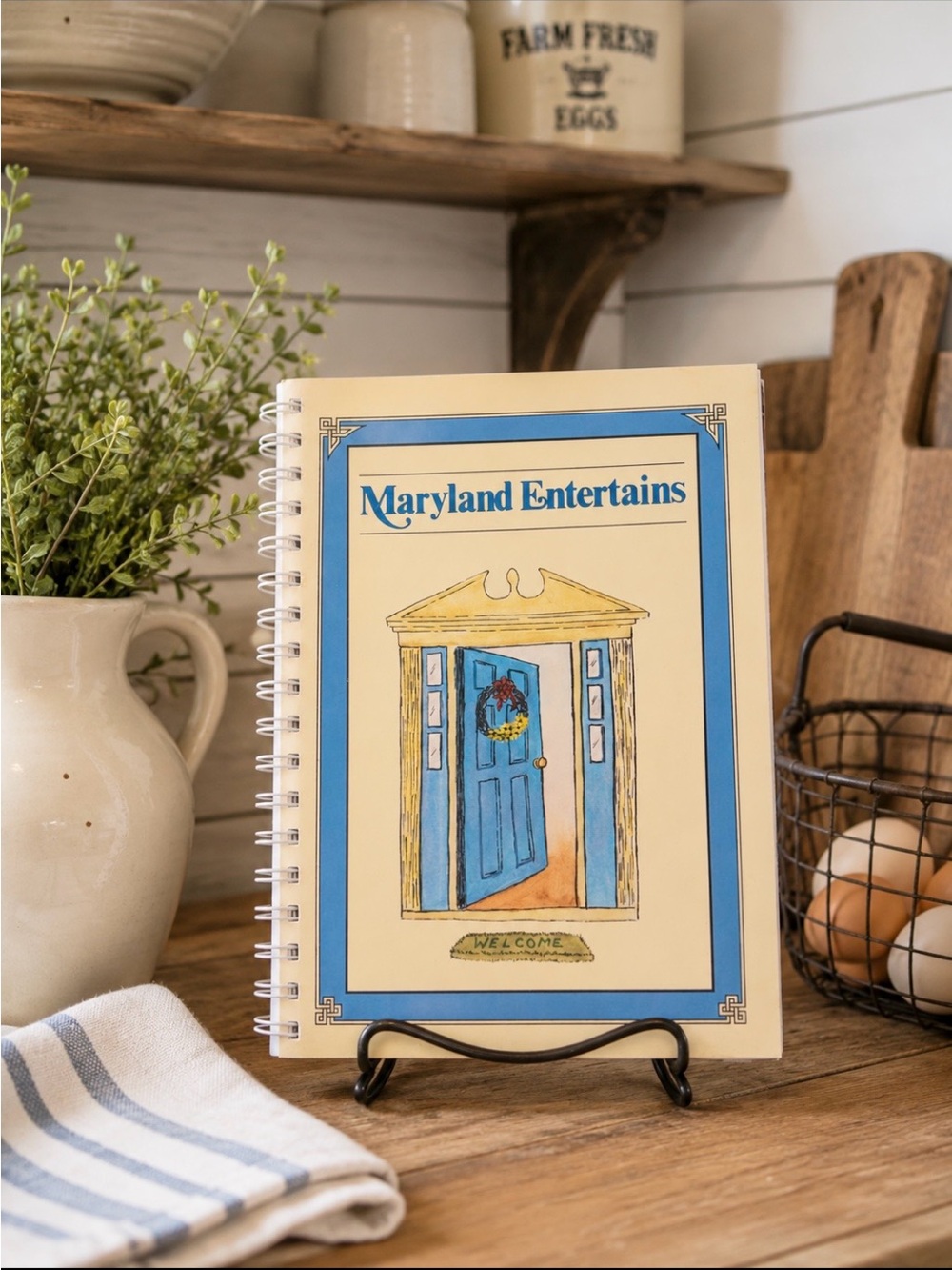 Vintage 1985 Maryland Entertains Cookbook. Published For American Cancer Society